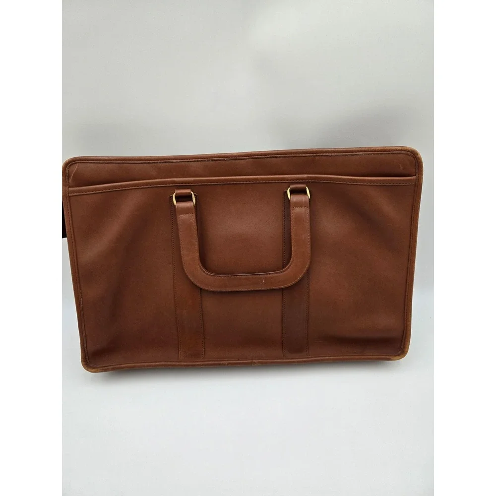 Vintage Coach Embassy Briefcase 5090‎ British Tan Leather Messenger Bag USA Made